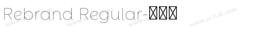 Rebrand Regular字体转换 Rebrand Regular字体转换